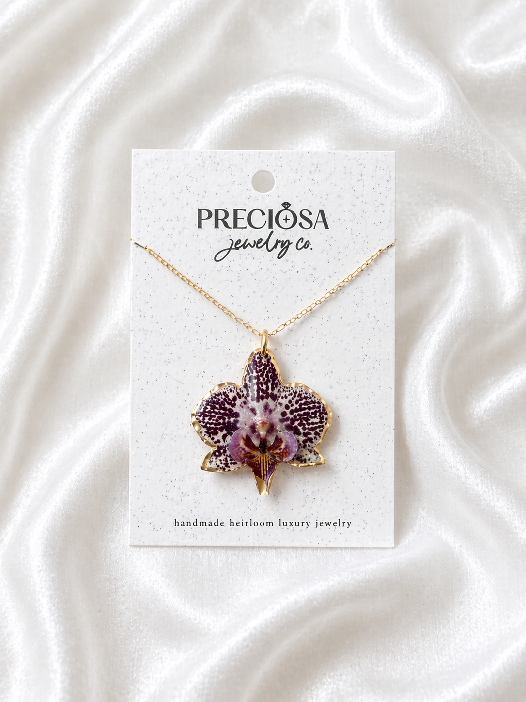 Calico Orchid Necklace
