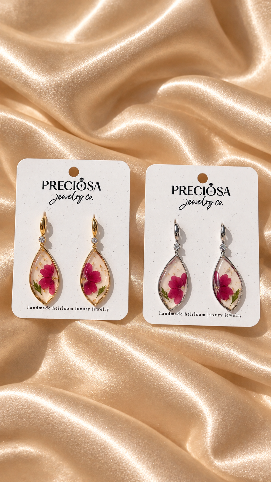 Fuchsia Garden Drop - Preciosa Jewelry Co.