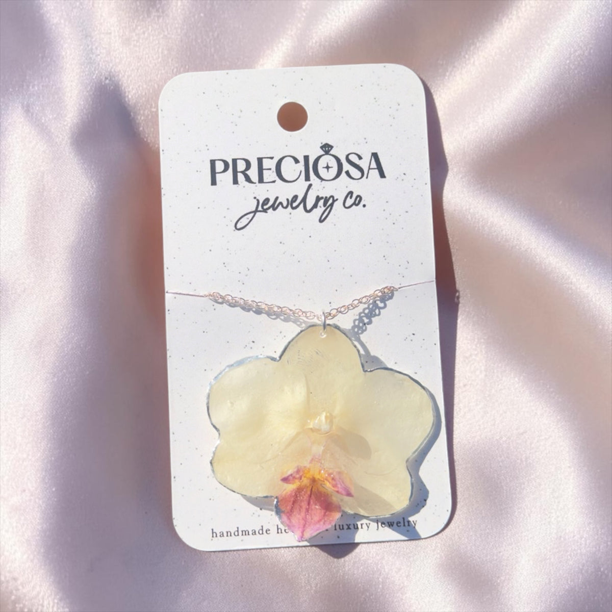 Ivory Orchid Necklace - Preciosa Jewelry Co.