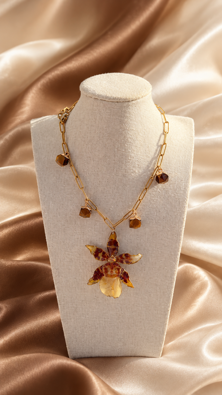 Harvest Calico Orchid Necklace - Preciosa Jewelry Co.