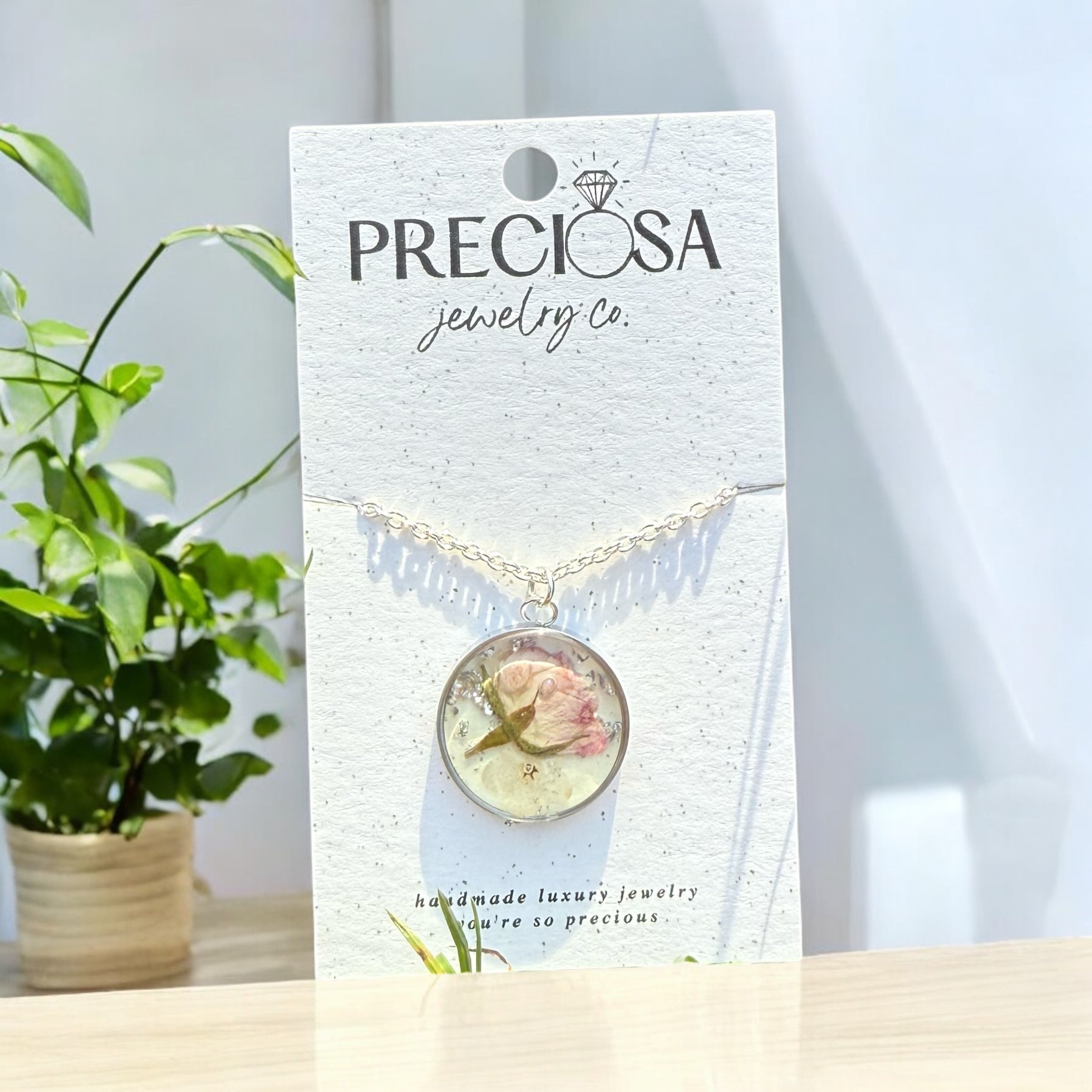 Sterling Rose Necklace