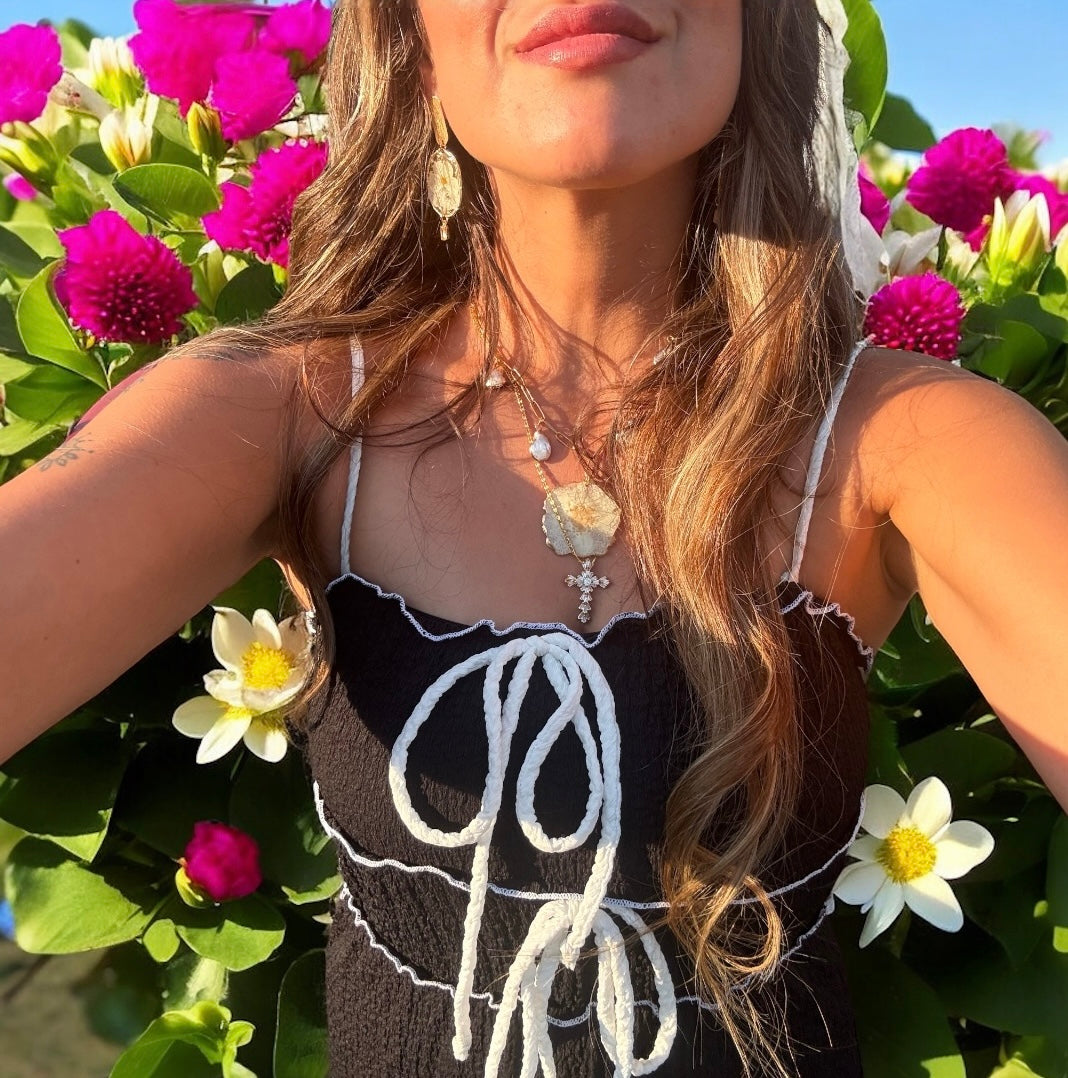 Real Wildflower Charm Necklace