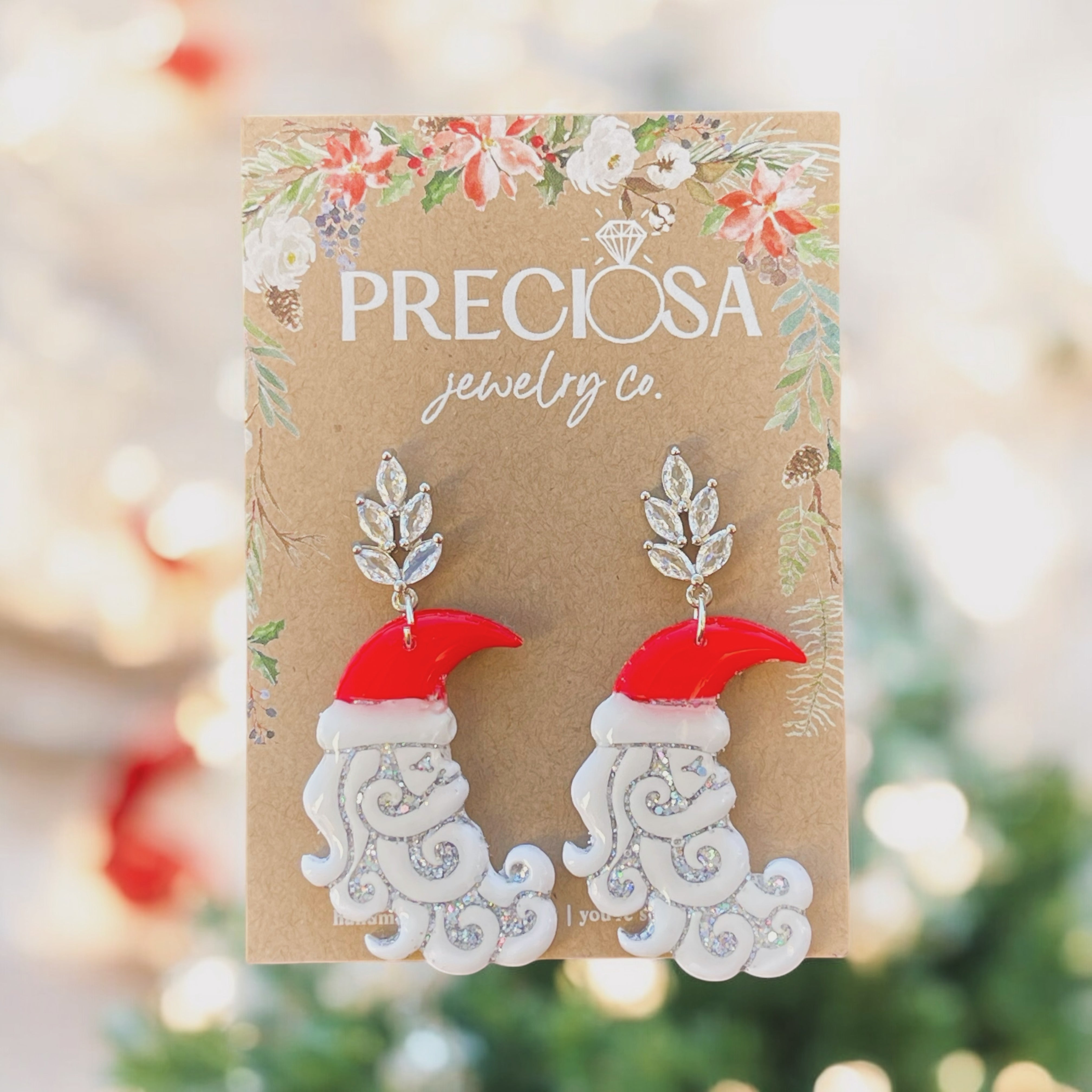 Starry St. Nick Clay Earrings