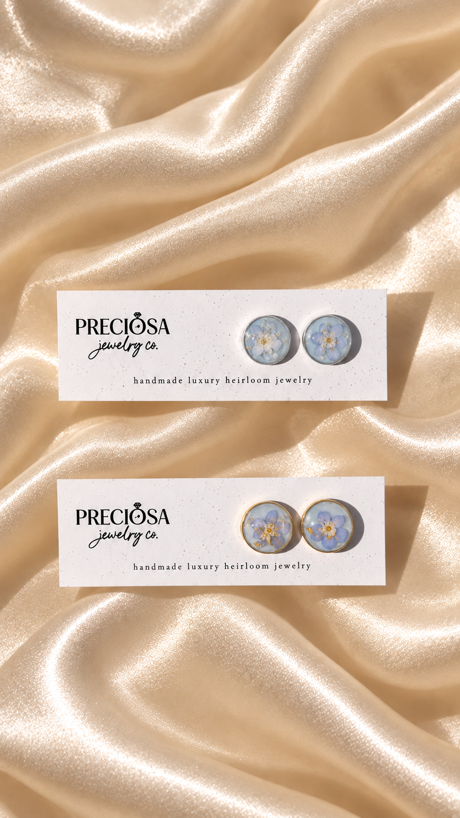 Forget Me Not Sapphire Studs - Preciosa Jewelry Co.