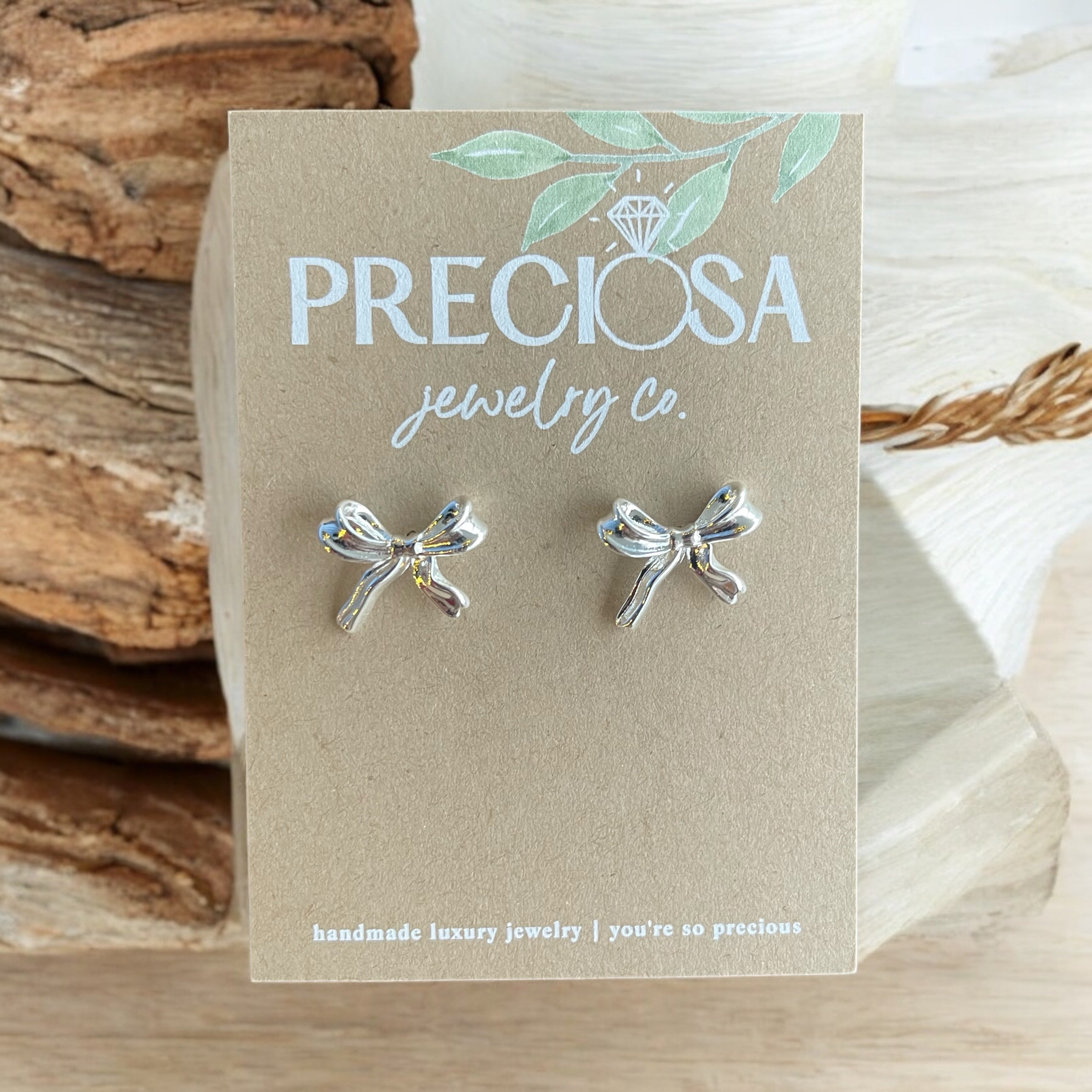 Sterling Silver Bow Studs