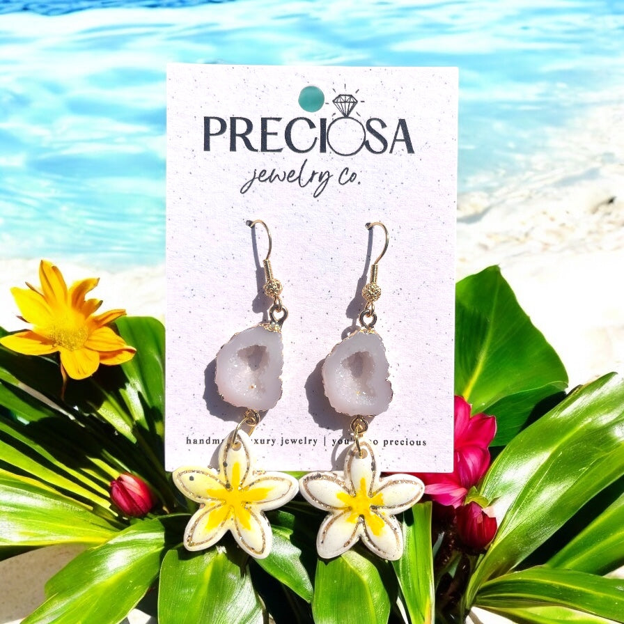 Crystal Plumerias Earrings