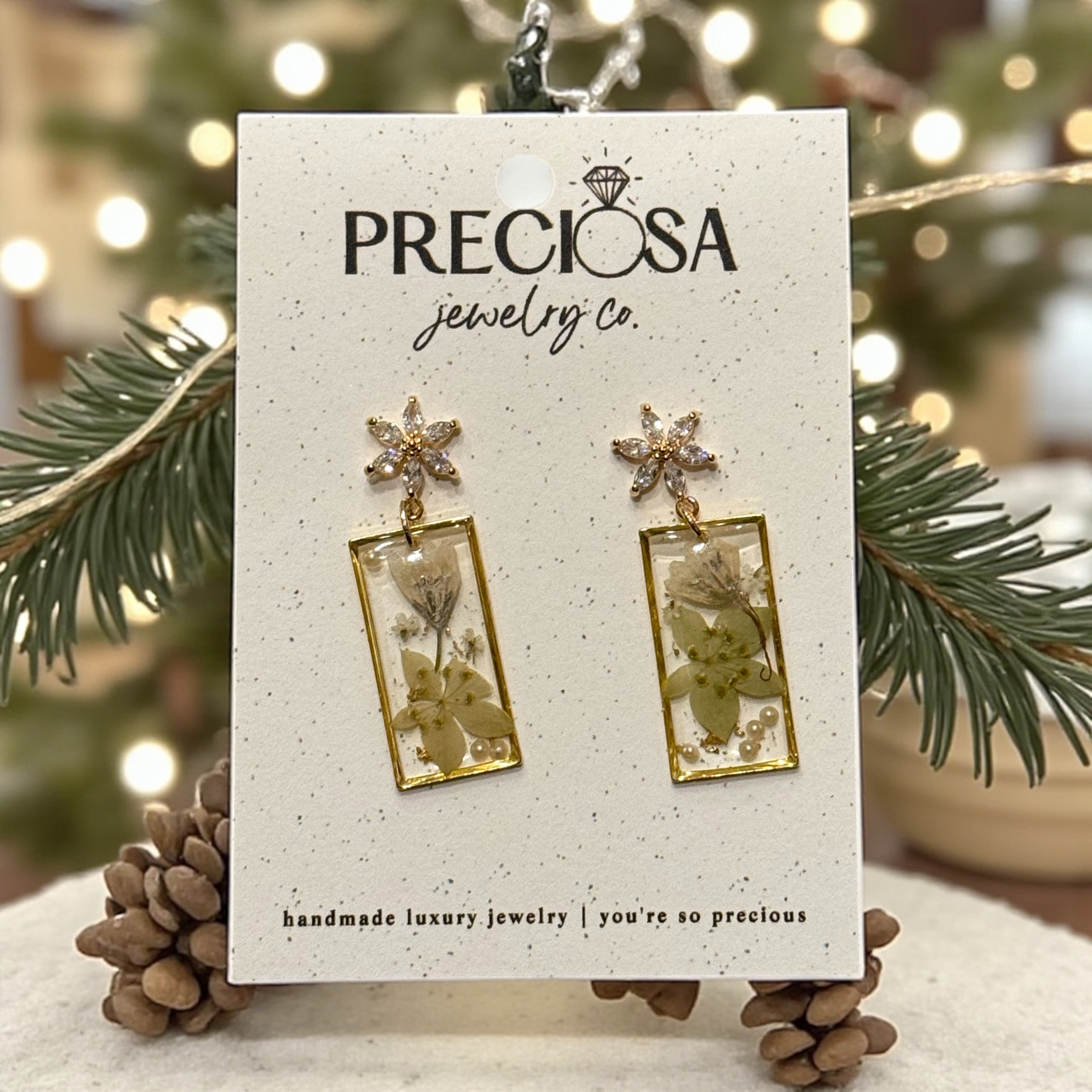 Frosted Evergreen Earrings