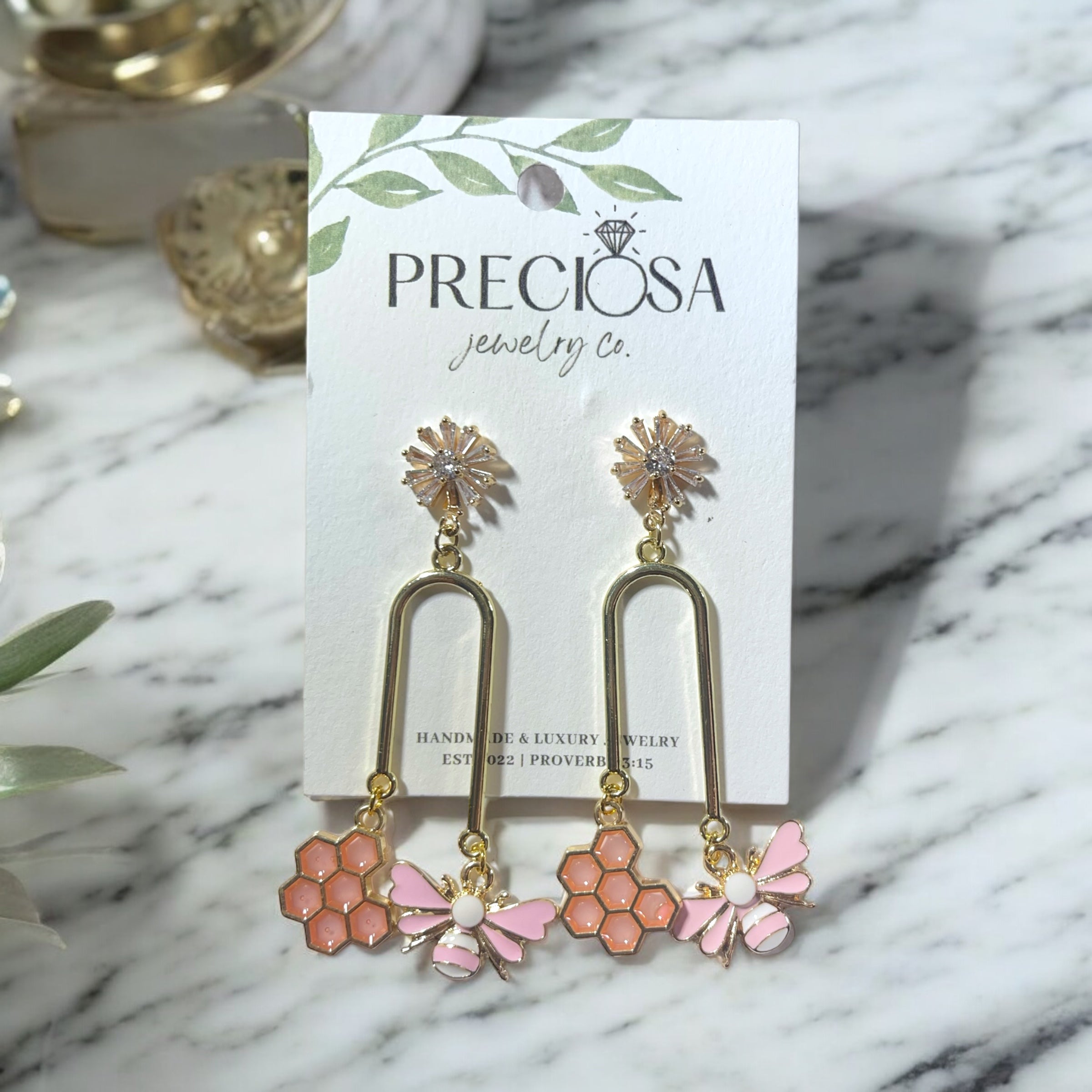 14K Gold-Filled Archie Honey Comb earrings