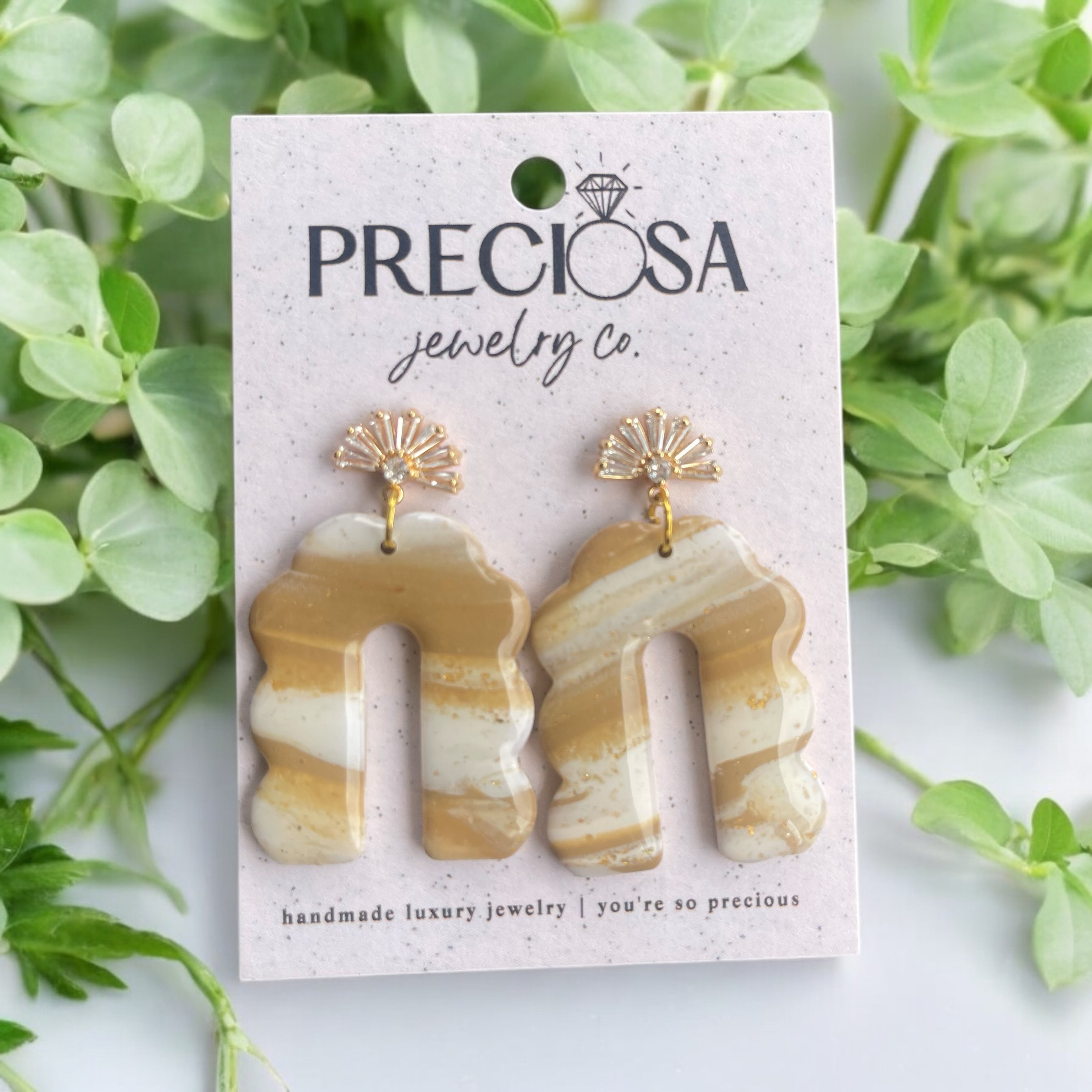 Desert Marble Clay Earrings