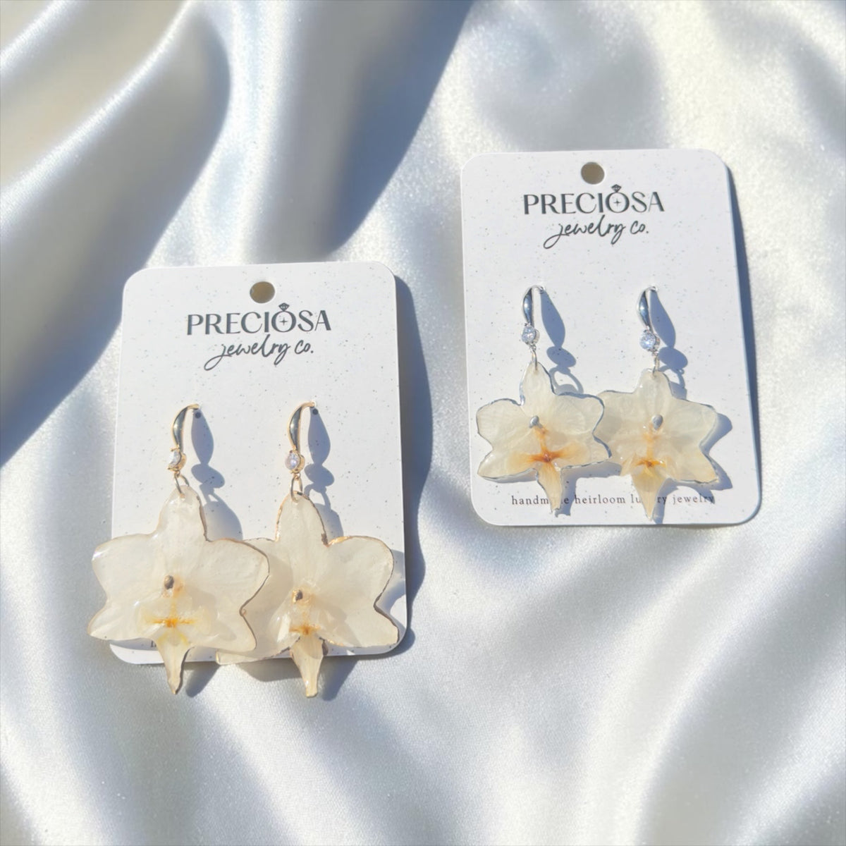 Porcelain Orchid Earrings - Preciosa Jewelry Co.