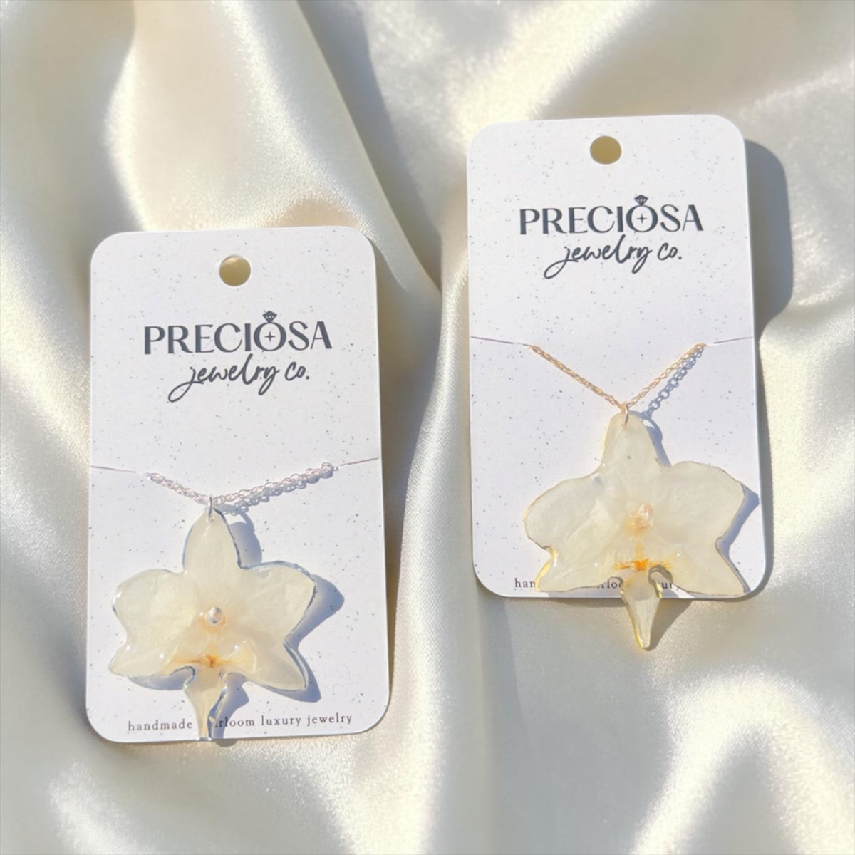 Porcelain Orchid Necklace - Preciosa Jewelry Co.