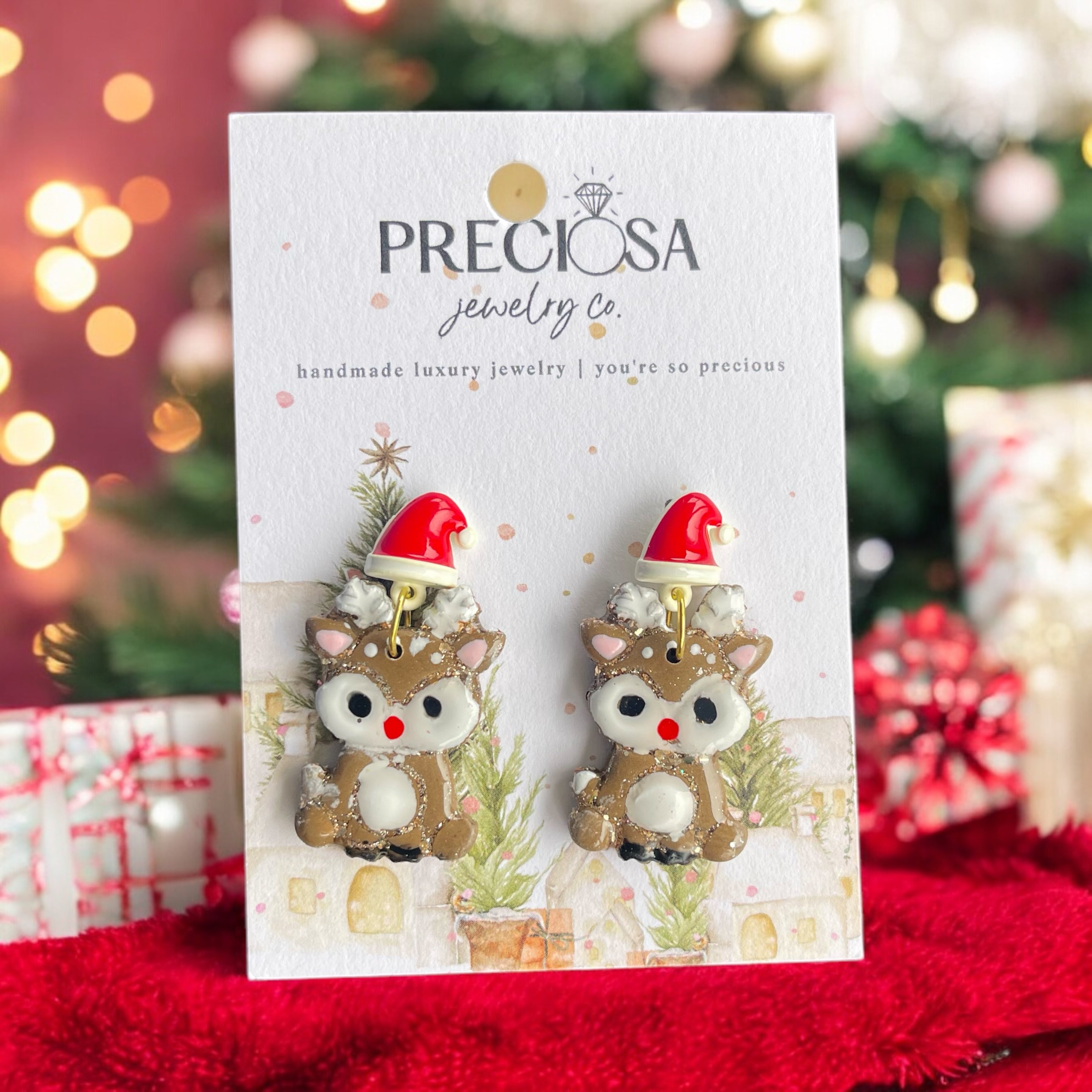 Rudy the Rednose Reindeer with Santa's Hat