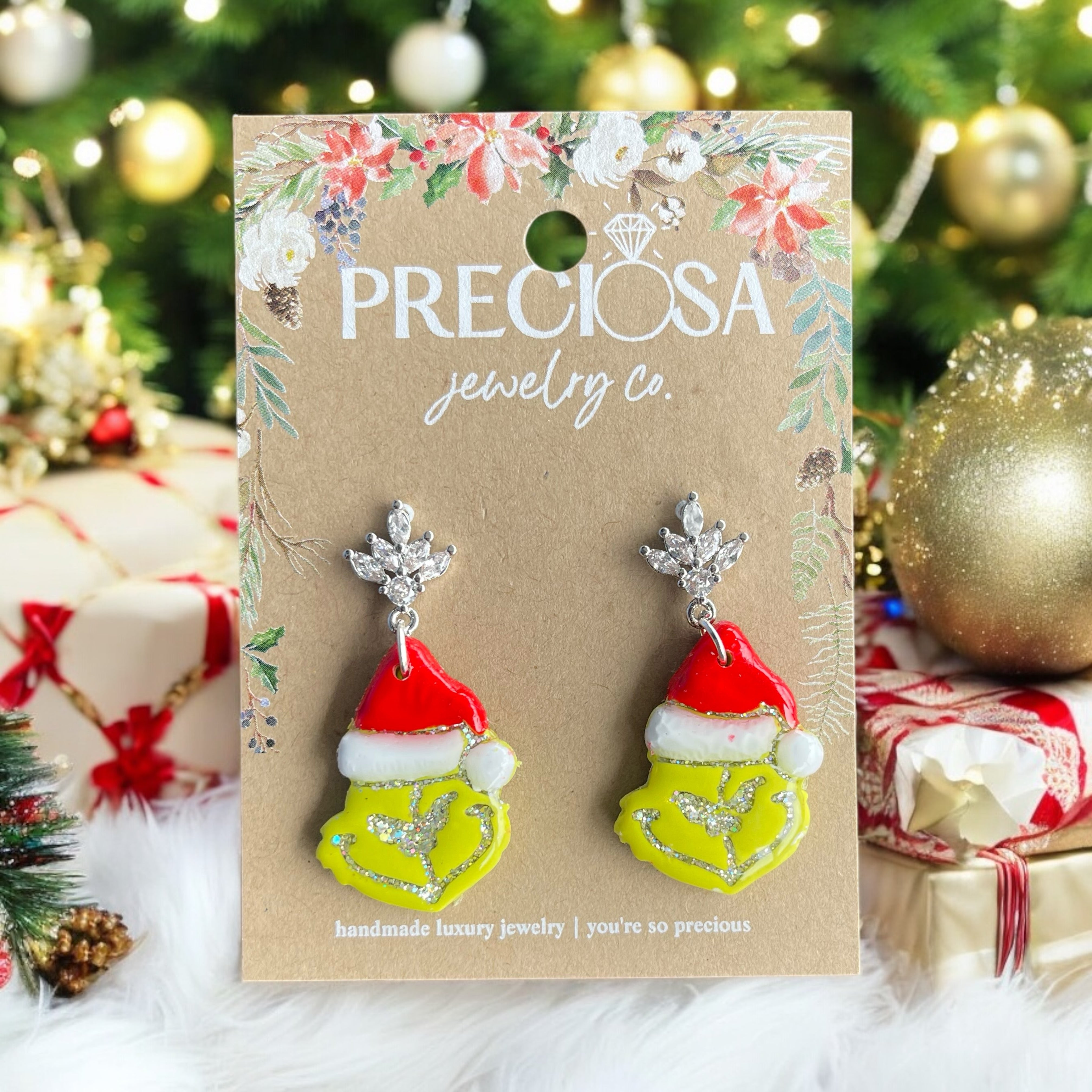 You're a Mean One Crystal Post Grinchies