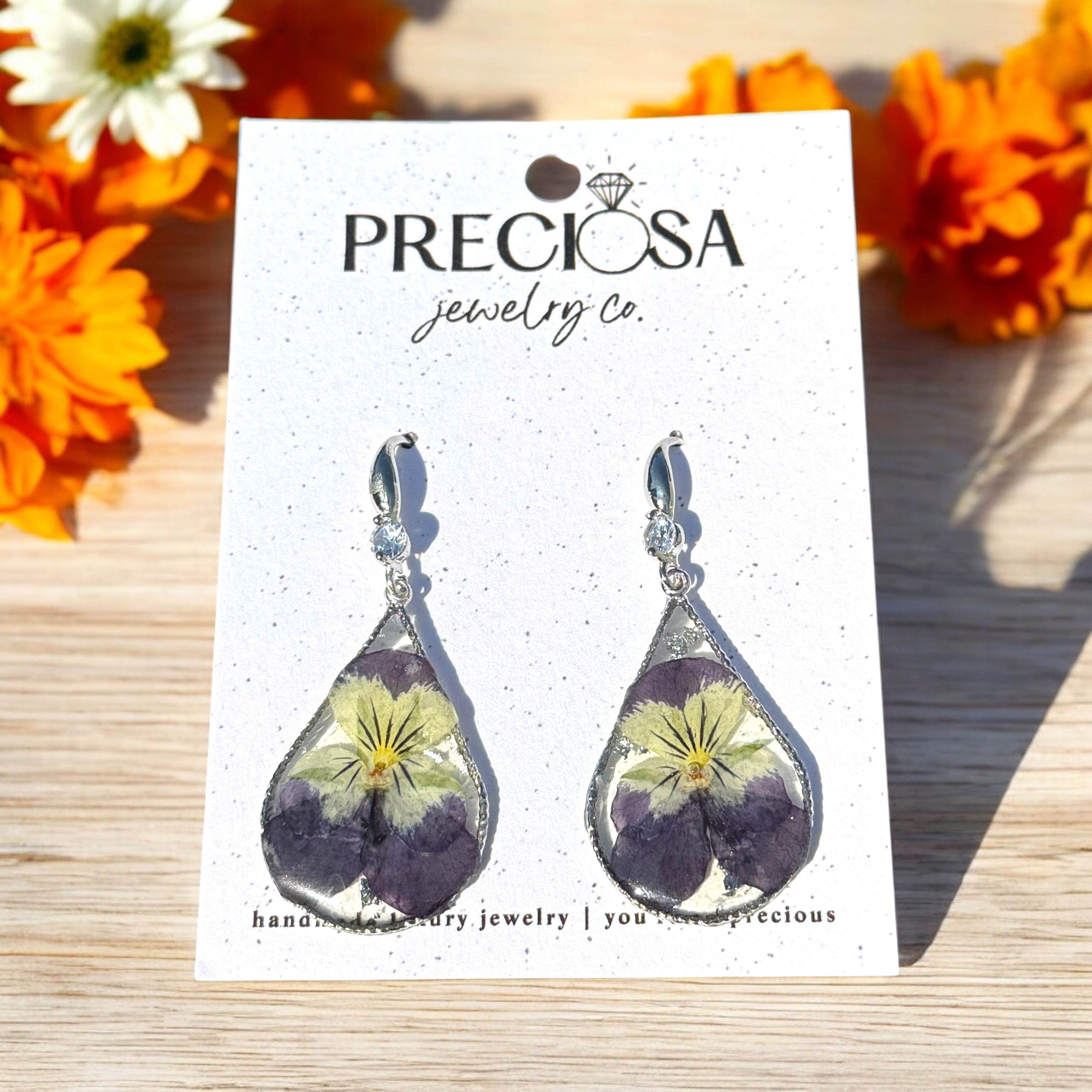 Autumn Pansy Teardrops